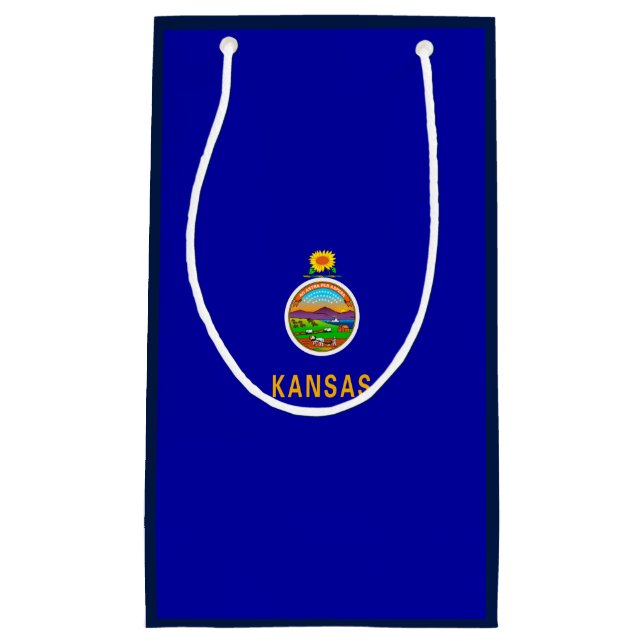 Kansas State Flag Design Small Gift Bag (Front)