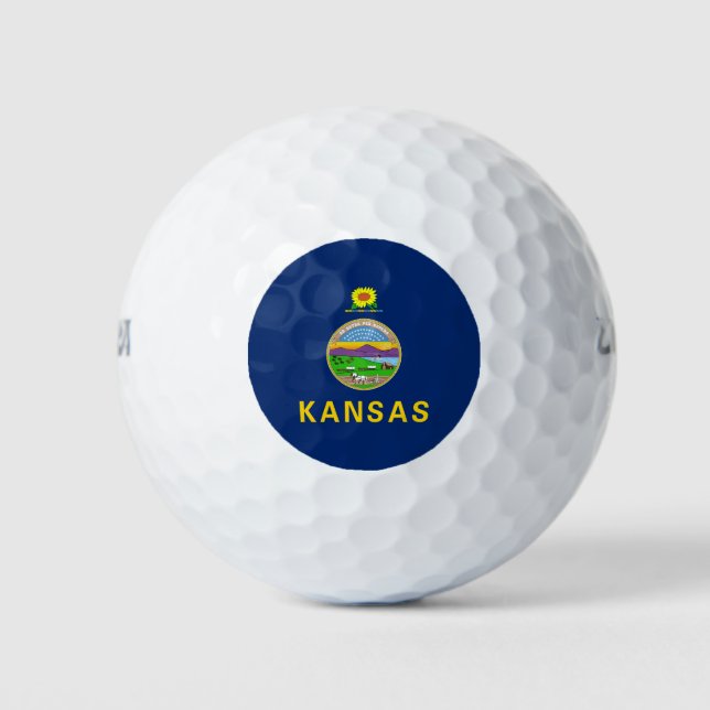 Kansas State Flag Golf Balls (Front)