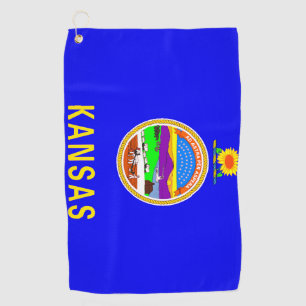 Kansas State Flag Golf Towel