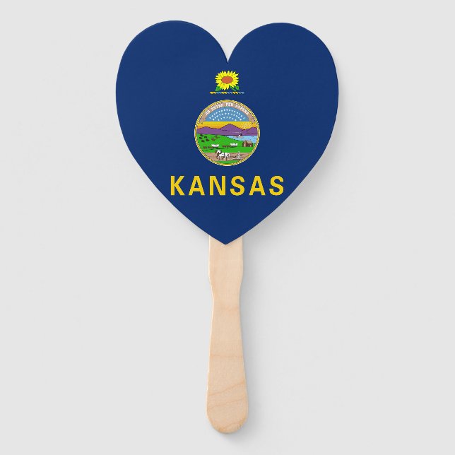 Kansas State Flag Hand Fan (Front)