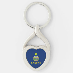 Kansas State Flag Key Ring