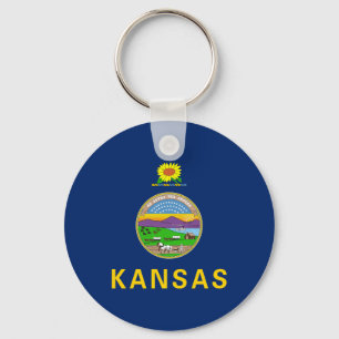 Kansas State Flag Key Ring