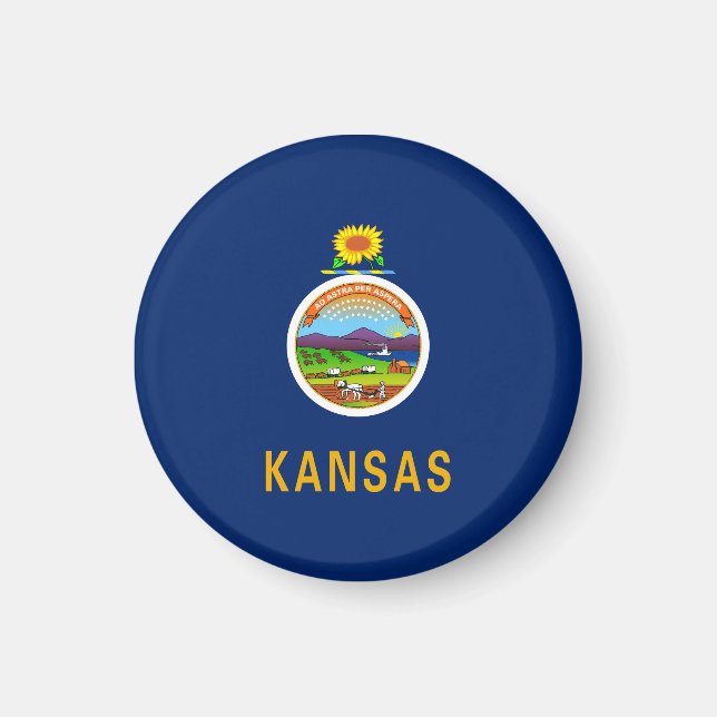 Kansas State Flag Magnet (Front)