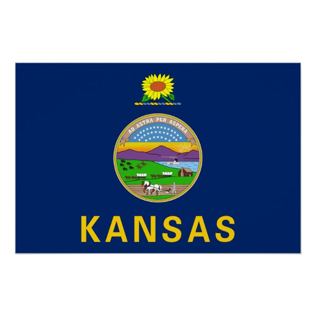 Kansas State Flag Poster (Front)