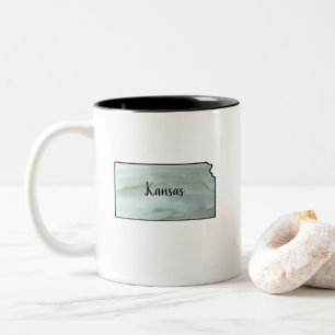 Kansas State Illustration Two-Tone Coffee Mug