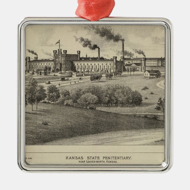 Kansas State Penitentiary Metal Tree Decoration (Front)
