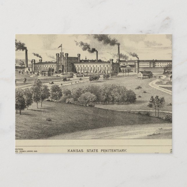 Kansas State Penitentiary Postcard (Front)