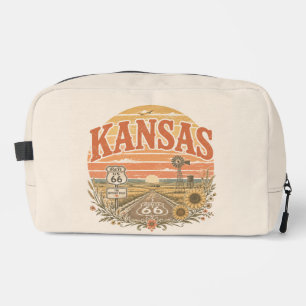 Kansas Sunflower Route 66 Beauty Escape Dopp Kit