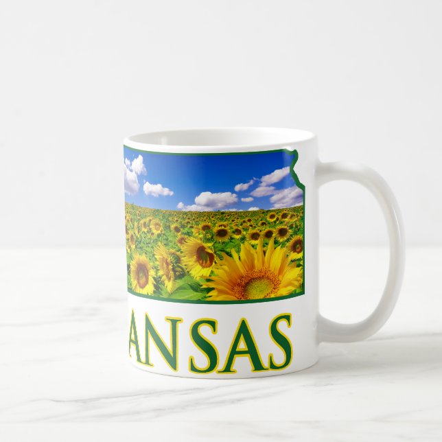 Kansas Sunflower Sky Coffee Mug (Right)