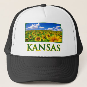 Kansas Sunflower Sky Trucker Hat