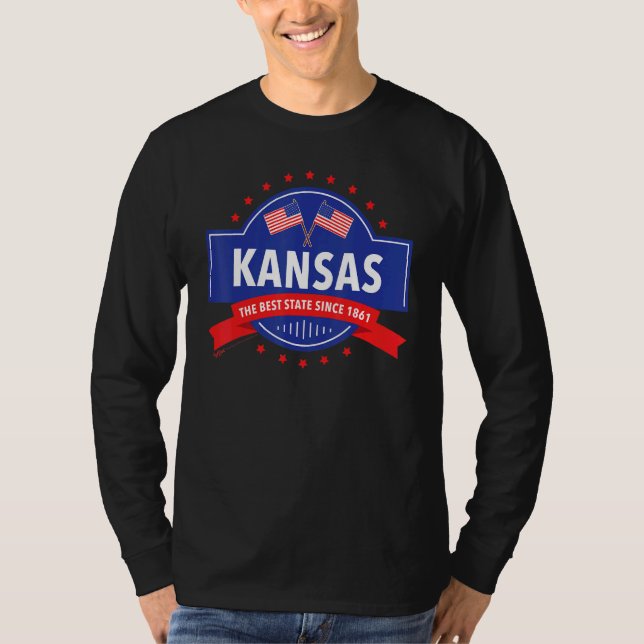 Kansas The Best State Since 1819 Usa 4th Of July 1 T-Shirt (Front)