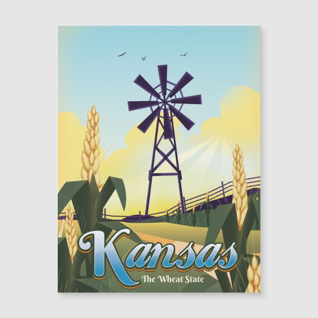 Kansas  "the Wheat State" travel poster. (Front)