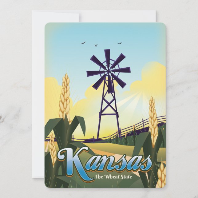 Kansas  "the Wheat State" travel poster. (Front)