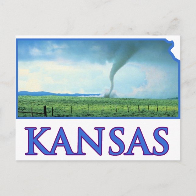Kansas Tornado Postcard (Front)