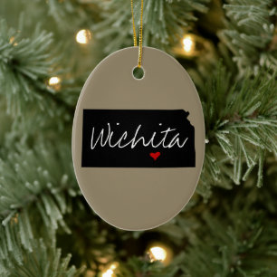 Kansas Town Ceramic Tree Decoration