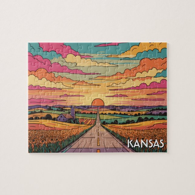 Kansas Travel Jigsaw Puzzle (Horizontal)