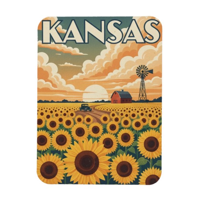 Kansas Travel Magnet (Vertical)