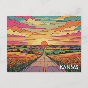 Kansas Travel Postcard