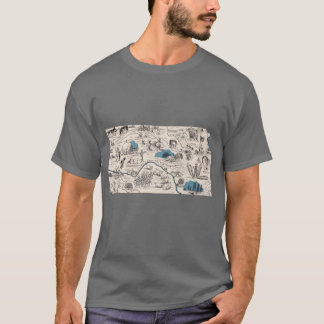Kansas Vintage Picture Map Oversized T-Shirt