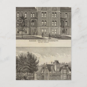 Kansas Wesleyan University Postcard