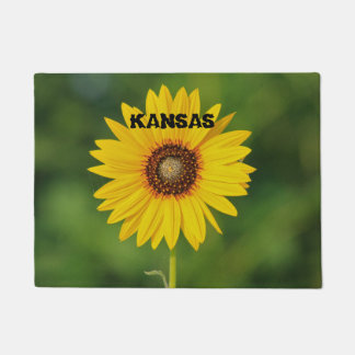 Kansas Wild Sunflower closeup Door Mat. Doormat