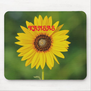 Kansas Wild Sunflower Silhouette Mouse pad
