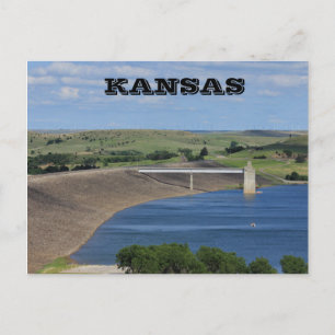 Kansas Wilson Lake South of Lucas Ks Post Card