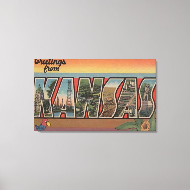KansasLarge Letter ScenesKansas Canvas Print (Front)