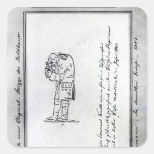 Kant mixing mustard, 1801 square sticker