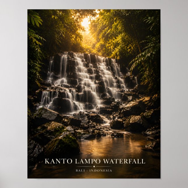 Kanto Lampo Waterfall Bali Poster (Front)