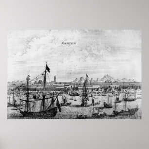 Kanton, China, 1669 Poster