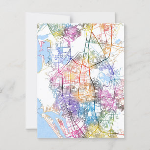 Kaohsiung City Taiwan Map Postcard