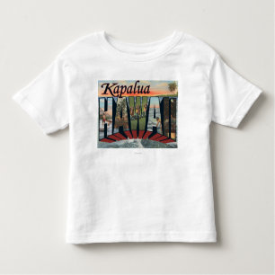 Kapalua, Hawaii - Large Letter Scenes Toddler T-Shirt