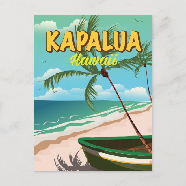Kapalua Hawaii travel poster Postcard (Front)