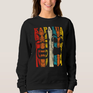Kapalua Hawaii Vintage Hawaiian Tiki Totem Surf Su Sweatshirt