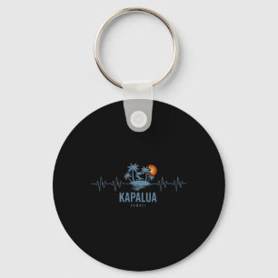 Kapalua Y Hawaii Vintage 80s Sunset Heartbeat Key Ring