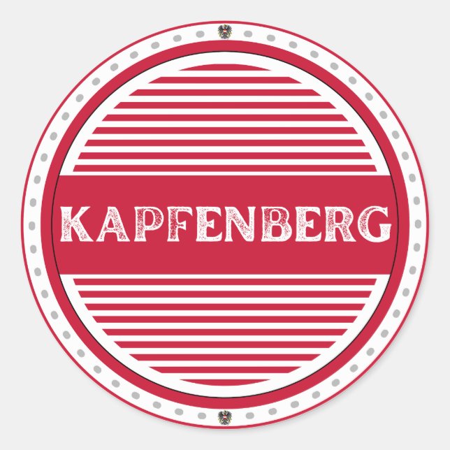 Kapfenberg City Pride Emblem – Austrian Identity Classic Round Sticker (Front)