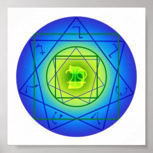 Kaph Sigil - Money, Expansion, Beauty Poster