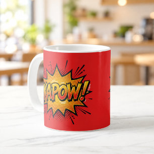 KAPOW Comic Book Pop Art Red Mug