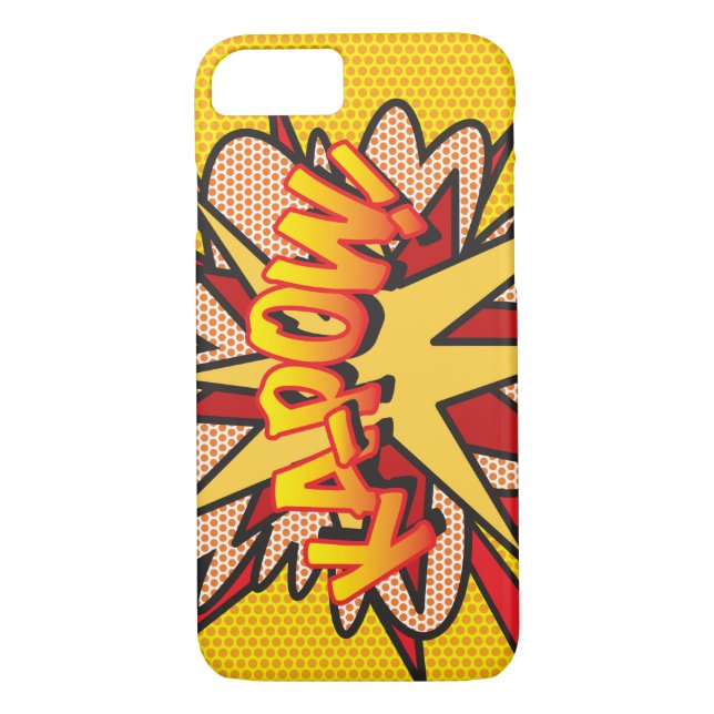 KAPOW Fun Retro Comic Book Pop Art Case-Mate iPhone Case (Back)