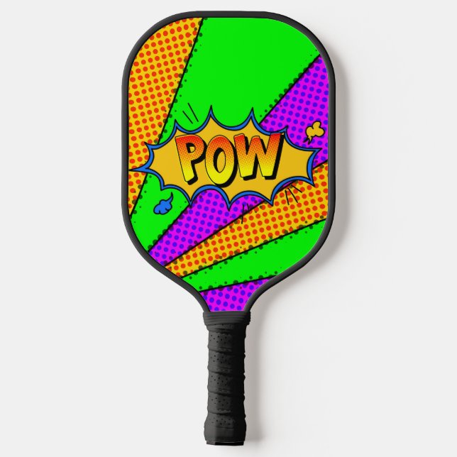 Kapow Popart Cartoon Pickleball Paddle (Back)