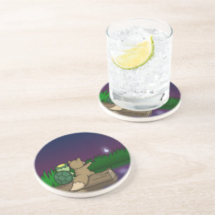 Kappa and Kitsune- Japanese Yokai Coaster