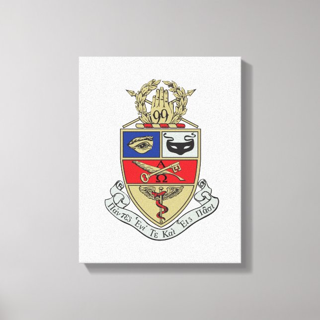 Kappa Psi Crest Canvas Print (Front)