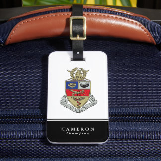 Kappa Psi Crest Luggage Tag