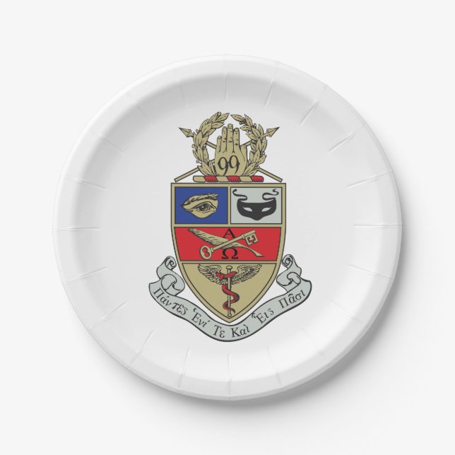 Kappa Psi Crest Paper Plate (Front)