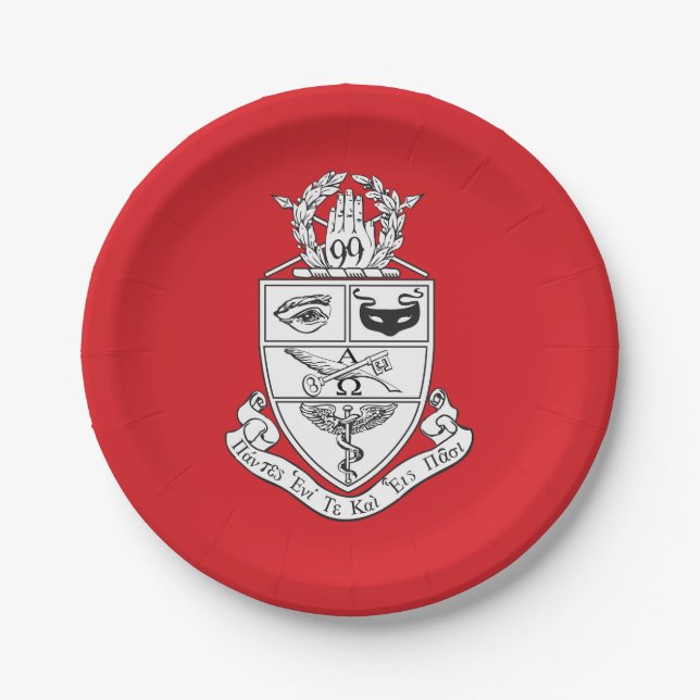 Kappa Psi Crest Paper Plate (Front)