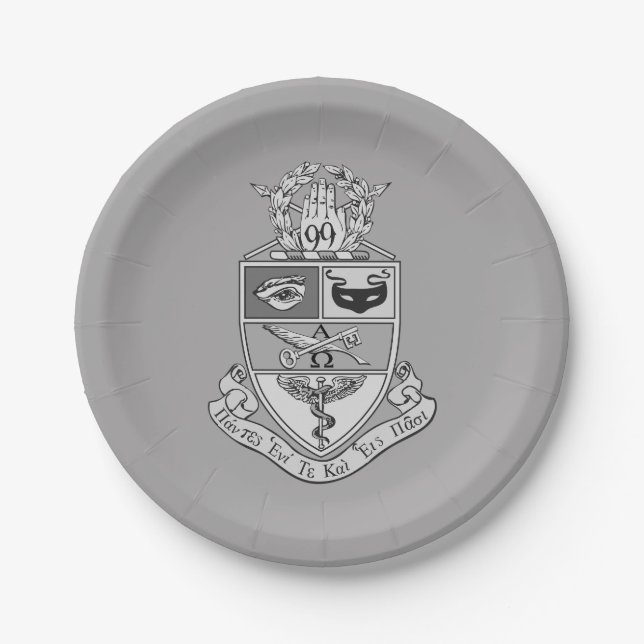 Kappa Psi Crest Paper Plate (Front)