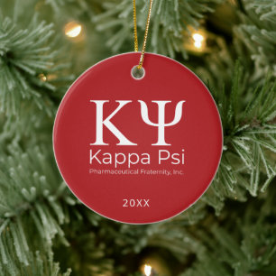 Kappa Psi Pharmaceutical Fraternity Ceramic Tree Decoration