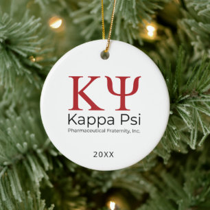 Kappa Psi Pharmaceutical Fraternity Ceramic Tree Decoration