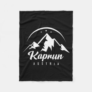 Kaprun austria ski resort skiing snowboarding fleece blanket